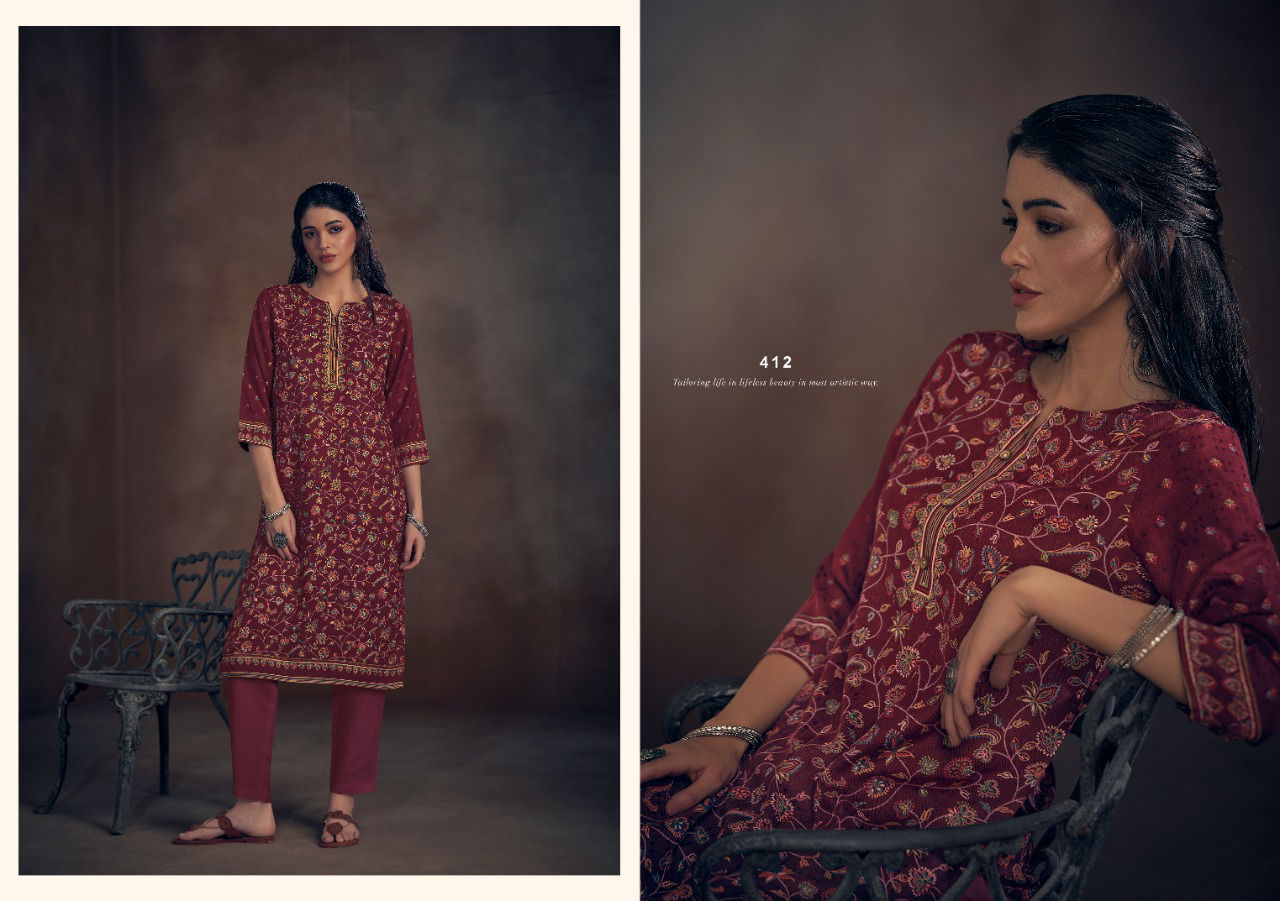 Ghazal Festive Wear Heavy Wholesale Designer Kurtis Pashmina Catalog